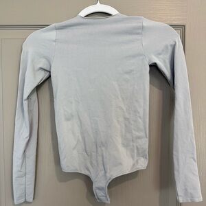SKIMS Light Gray Long Sleeve Bodysuit